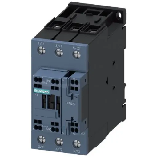 Siemens SIRIUS 3RT2 Contactor, 72 V dc Coil, 3-Pole, 70 A, 22 kW, 1NO + 1NC, 690 V - 3RT2036-3XJ40-0LA2 product image