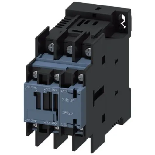 Siemens SIRIUS 3RT2 Contactor, 72 V dc Coil, 3-Pole, 40 A, 11 kW, 1NO + 1NC, 690 V - 3RT2025-4XJ40-0LA2 product image
