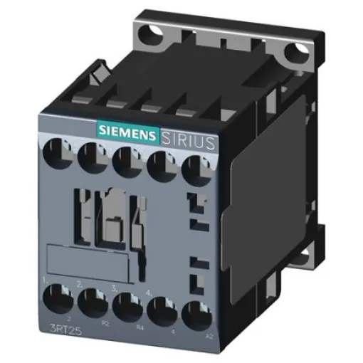Siemens SIRIUS 3RT25 Contactor, 24 V ac Coil, 4-Pole, 16 A, 7.5 kW, 2NO + 2NC, 400 V - 3RT2518-1AB00 product image