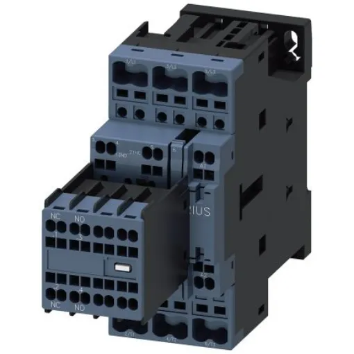 Siemens SIRIUS 3RT2 Contactor, 400 V Coil, 3-Pole, 38 A, 18.5 kW, 2 NO + 2 NC, 690 V - 3RT2028-2AV04 product image
