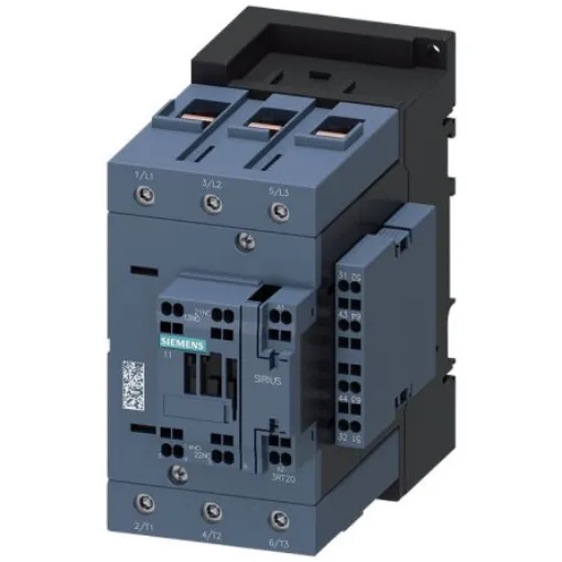 Siemens SIRIUS 3RT2 Contactor, 230 V Coil, 3-Pole, 80 A, 37 kW, 2 NO + 2 NC, 1 kV - 3RT2045-3AP06 product image