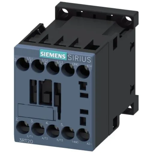 Siemens SIRIUS 3RT2 Contactor, 72 V Coil, 3-Pole, 9 A, 4 kW, 1 NO, 690 V - 3RT2016-1BJ81 product image