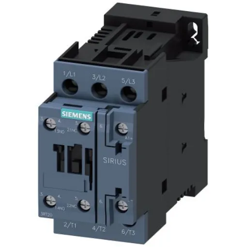 Siemens SIRIUS 3RT2 Contactor, 72 V Coil, 3-Pole, 9 A, 4 kW, 1 NO + 1 NC, 690 V - 3RT2023-1BJ80 product image