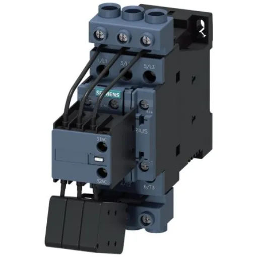 Siemens SIRIUS 3RT2 Contactor, 24 V Coil, 3-Pole, 36 A, 33 kVAr, 1 NO, 690 V - 3RT2628-1BB45 product image