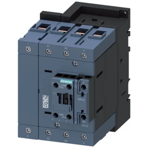 Siemens SIRIUS 3RT2 Contactor, 24 V Coil, 4-Pole, 65 A, 30 kW, 2 NO + 2 NC, 690 V - 3RT2544-1AB00 product image