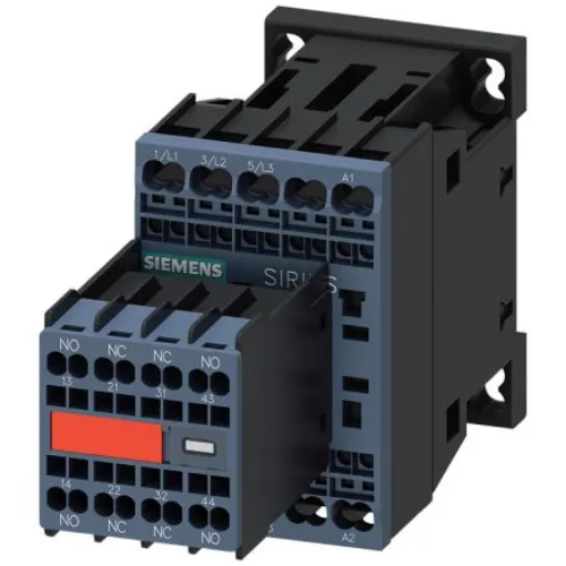 Siemens SIRIUS 3RT2 Contactor, 230 V Coil, 3-Pole, 9 A, 4 kW, 2 NO + 2 NC, 690 V - 3RT2016-2AP04-3MA0 product image