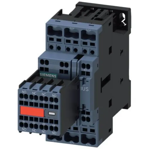 Siemens SIRIUS 3RT2 Contactor, 230 V Coil, 3-Pole, 9 A, 4 kW, 2 NO + 2 NC, 690 V - 3RT2023-2AL24-3MA0 product image