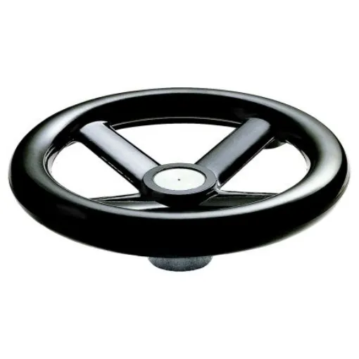 RS PRO Black Phenoplast, Vegetal Fibre Reinforced Hand Wheel, 300mm diameter - 1612025 product image