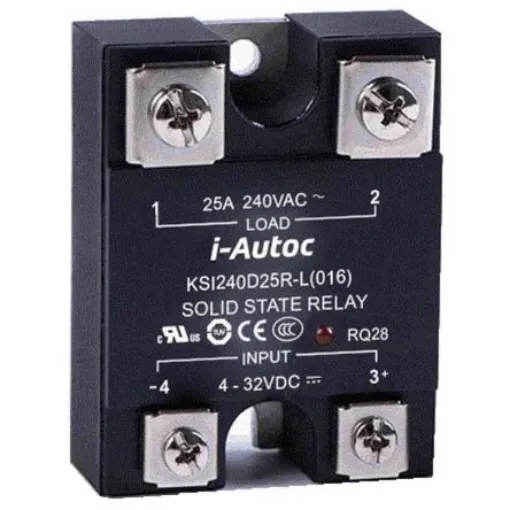 i-Autoc KSI Series Solid State Relay, 80 A Load, Panel Mount, 280 V ac Load, 32 V dc Control - KSI240D80R-L product image