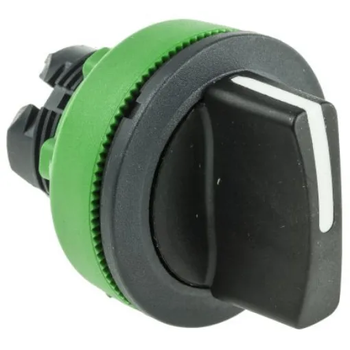 Schneider Electric Harmony XB5 Series 2 Position Selector Switch Head, 30mm Cutout, Black Handle - ZB5FD4 product image