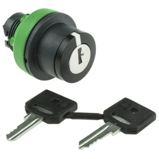 Schneider Electric Harmony XB5 3-position Key Switch Head, Latching, 30mm Cutout - ZB5FG09D product image