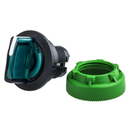 Schneider Electric Harmony XB5 Series 2 Position Selector Switch Head, 30mm Cutout, Green Handle - ZB5FK1433 product image