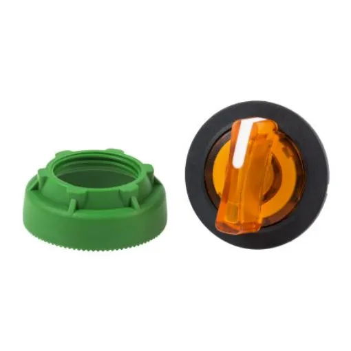 Schneider Electric Harmony XB5 Series 3 Position Selector Switch Head, 30mm Cutout, Orange Handle - ZB5FK1853 product image