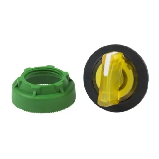 Schneider Electric Harmony XB5 Series 3 Position Selector Switch Head, 30mm Cutout, Yellow Handle - ZB5FK1783 product image