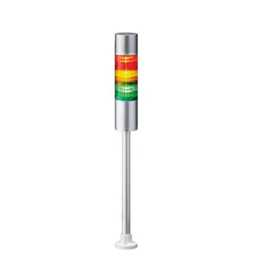 Patlite LR6 Series Coloured Buzzer Signal Tower, 3 Lights, 24 V dc, Pole Mount - LR6-302PJBU-RYG product image