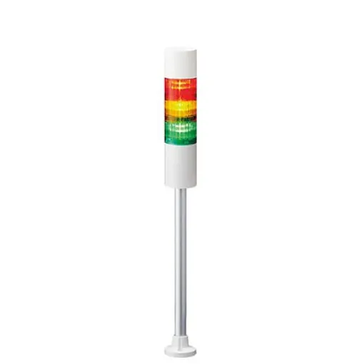 Patlite LR6 Series Coloured Buzzer Signal Tower, 3 Lights, 24 V dc, Pole Mount - LR6-302PJBW-RYG product image