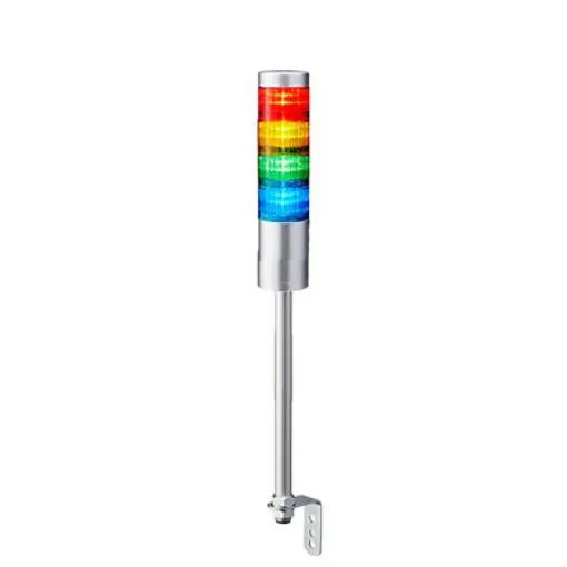 Patlite LR6 Series Coloured Signal Tower, 4 Lights, 24 V dc, Pole Mount - LR6-402LJNU-RYGB product image