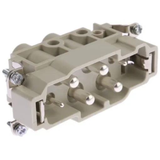 HARTING Heavy Duty Power Connector Insert, 16 A, 80 A, Male, Han K Series, 6 Contacts - 09380062601 product image
