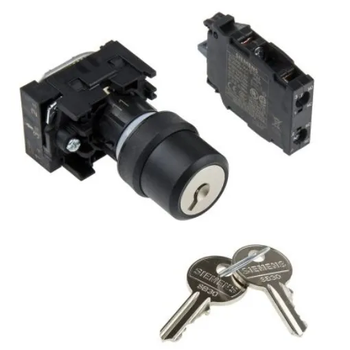 Siemens Key Switch, SPDT 2-Way - 3SU1100-4BF11-1FA0 product image