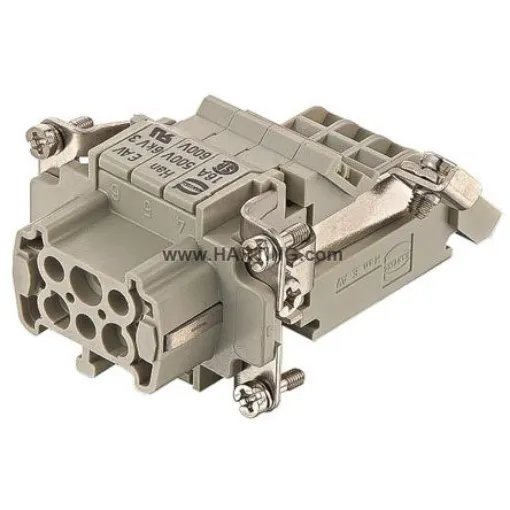 HARTING Heavy Duty Power Connector Insert, 16A, Female, Han ES AV Series, 6 Contacts - 09330064729 product image