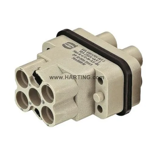 HARTING Heavy Duty Power Connector Insert, 40A, Male, Han Q Series, 6 Contacts - 09120062663 product image
