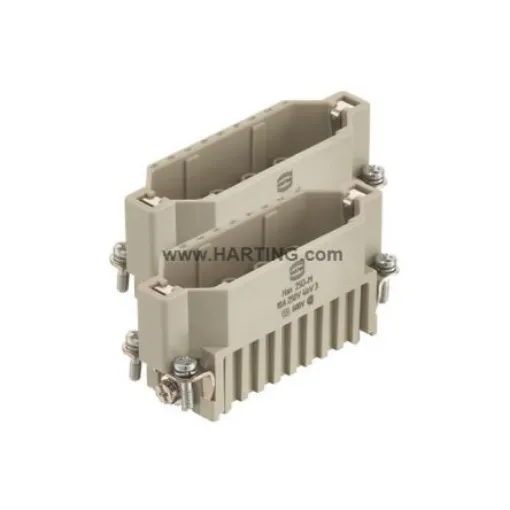 HARTING Heavy Duty Power Connector Insert, 10A, Male, Han D Series, 25 Contacts - 09210253011 product image