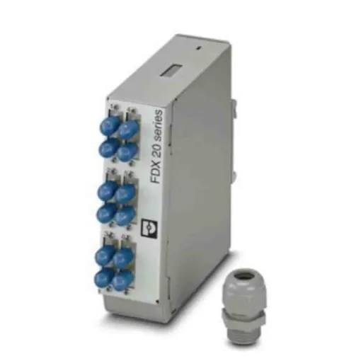 Phoenix Contact 6 Port ST Single Mode Duplex Fibre Optic Patch Panel With 2 Ports Populated - 1019682 product image