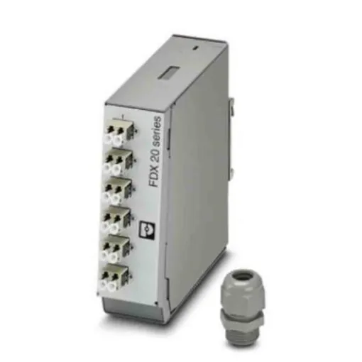 Phoenix Contact 6 Port LC Multimode Duplex Fibre Optic Patch Panel With 2 Ports Populated - 1019713 product image