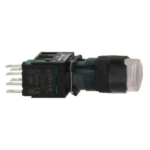 Schneider Electric Harmony XB6 Series Illuminated Push Button, Slow Brake, Panel Mount, 16mm Cutout, SPST, 250V, IP65 - XB6AW1B1B product image