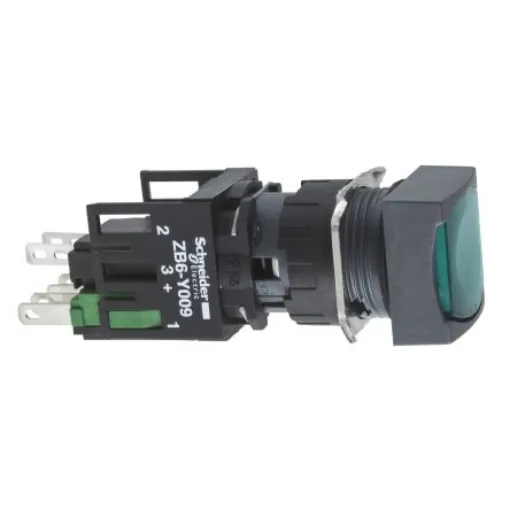 Schneider Electric Harmony XB6 Series Illuminated Push Button, Slow Brake, Panel Mount, 16mm Cutout, SPST, 250V, IP65 - XB6CW3B1B product image