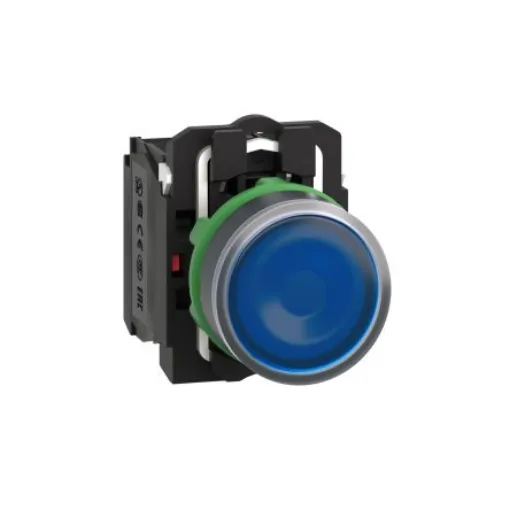 Schneider Electric Harmony XB5 Series Illuminated Push Button, Slow Brake, Panel Mount, 22mm Cutout, SPDT, 600V, IP66, - XB5AW36G5 product image
