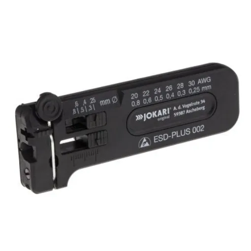 Jokari ESD-PLUS Series Wire Stripper, 0.25mm Min, 0.8mm Max - 40028 product image