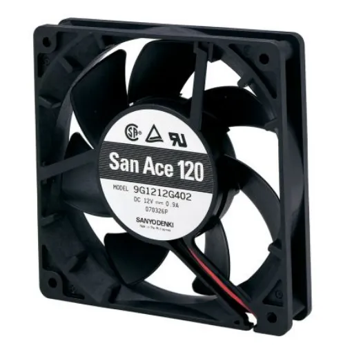 Sanyo Denki 9G Series Axial Fan, 24 V dc, DC Operation, 149.5m³/h, 4.08W, 170mA Max, 120 x 120 x 25mm - 9G1224H402 product image