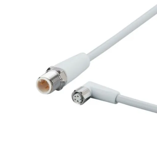 ifm electronic Straight Male 4 way M12 to Right Angle Female 4 way M8 Communication Cable, 1m - EVF255 product image