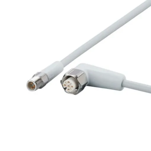 ifm electronic Straight Male 3 way M8 to Right Angle Female 5 way M12 Communication Cable, 2.0m - EVF268 product image