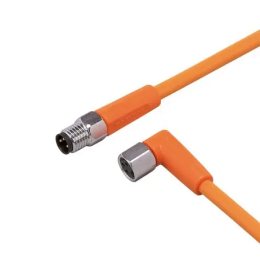ifm electronic Straight Male 1 way M8 to Right Angle Female 1 way M8 Sensor Actuator Cable, 1m - EVT150 product image
