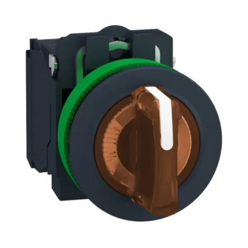 Schneider Electric Selector Switch - (SPDT) 30mm Cutout Diameter, Illuminated 3 Positions - XB5FK135B5 product image