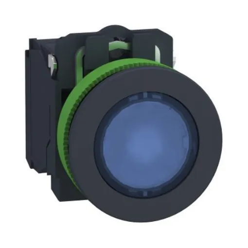 Schneider Electric XB5 Series Illuminated Push Button, Panel Mount, 30mm Cutout, SPDT - XB5FW36B5 product image