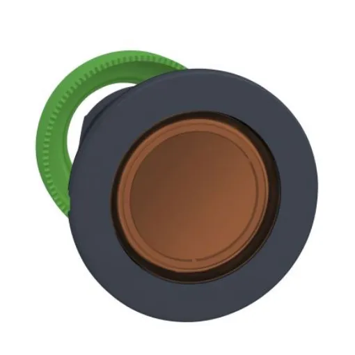 Schneider Electric ZB5 Series Yellow Maintained Push Button Head, 30mm Cutout, IP66, IP67, IP69K - ZB5FH053 product image