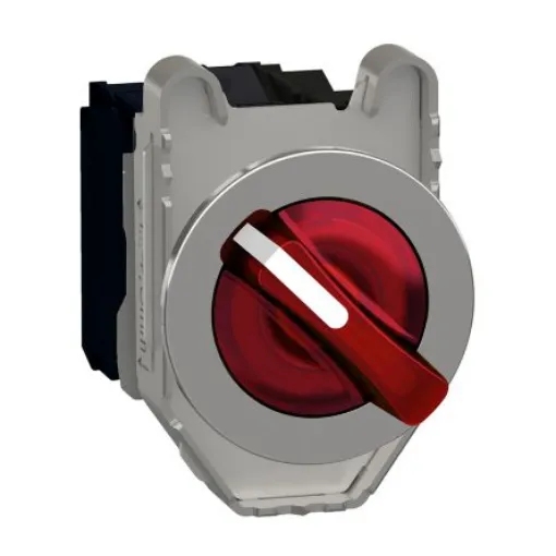 Schneider Electric Selector Switch - (SPDT) 30mm Cutout Diameter, Illuminated 2 Positions - XB4FK124B5 product image