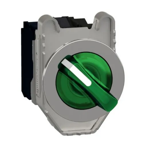 Schneider Electric Selector Switch - (SPDT) 30mm Cutout Diameter, Illuminated 3 Positions - XB4FK133B5 product image
