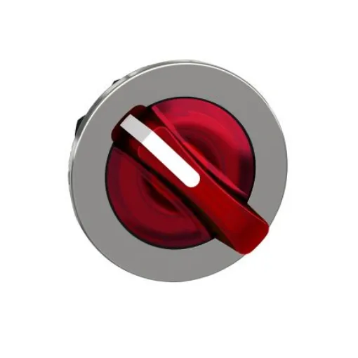 Schneider Electric ZB4 Series 2 Position Selector Switch Head, 30mm Cutout, Red Handle - ZB4FK1443 product image
