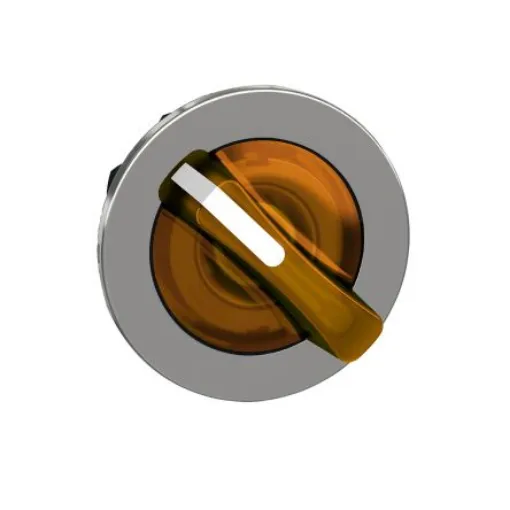Schneider Electric ZB4 Series 2 Position Selector Switch Head, 30mm Cutout, Orange Handle - ZB4FK1453 product image