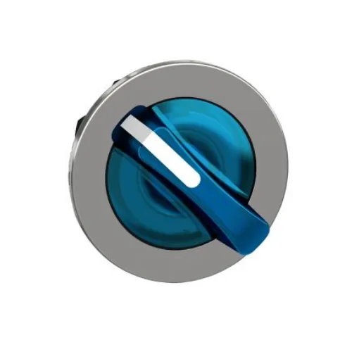 Schneider Electric ZB4 Series 2 Position Selector Switch Head, 30mm Cutout, Blue Handle - ZB4FK1463 product image
