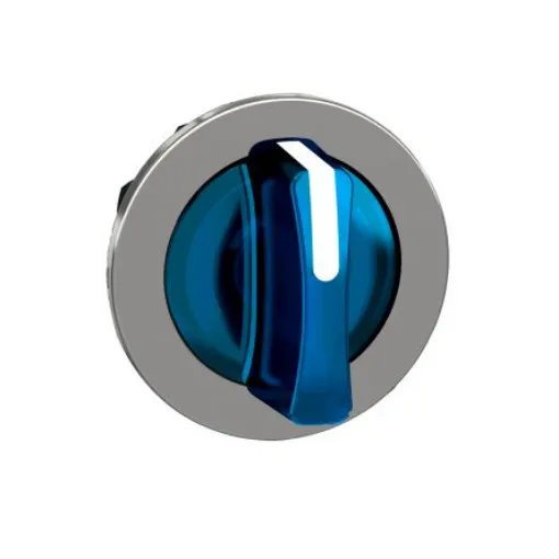 Schneider Electric ZB4 Series 3 Position Selector Switch Head, 30mm Cutout, Blue Handle - ZB4FK1563 product image