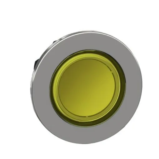 Schneider Electric ZB4 Series Yellow Maintained Push Button Head, 30mm Cutout, IP66, IP67, IP69K - ZB4FH083 product image