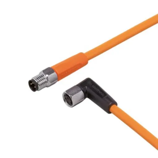 ifm electronic Straight Male 1 way M8 to Right Angle Female 1 way M8 Sensor Actuator Cable, 2m - EVT157 product image