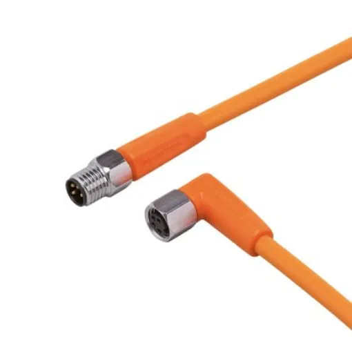 ifm electronic Straight Male 1 way M8 to Right Angle Female 1 way M8 Sensor Actuator Cable, 1m - EVT186 product image
