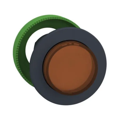 Schneider Electric ZB5 Series Orange Maintained Push Button Head, 30mm Cutout, IP66, IP67, IP69K - ZB5FH53 product image