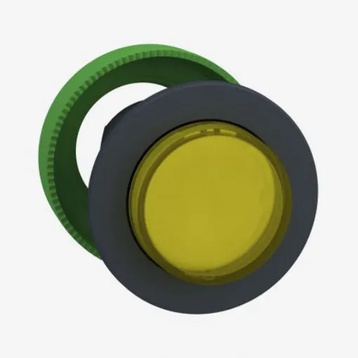 Schneider Electric ZB5 Series Yellow Maintained Push Button Head, 30mm Cutout, IP66, IP67, IP69K - ZB5FH83 product image